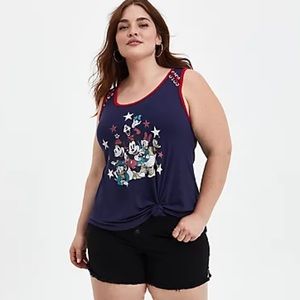 BNWT TORRID DISNEY MICKEY & FRIENDS LACE-UP TANK